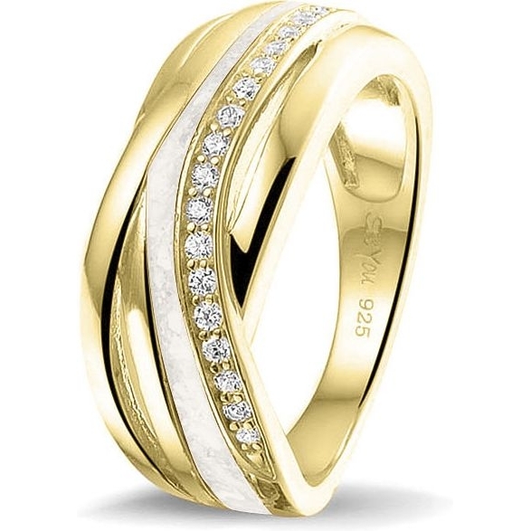 See You RG-013-Y14D 14k gouden ring met diamant en moedermelk
