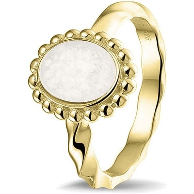 See You RG-032-14Y 14k gouden ovaal ring met moedermelk