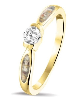 See You RG 043 14k gouden asring met diamant en hars