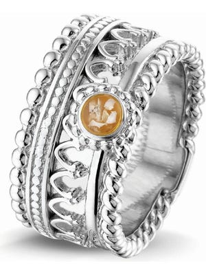 See You ROR 004 S Royals zilveren asring 11 mm met hars