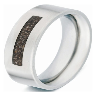 See You RS 006 S Zilveren asring 7 mm brede streep met hars