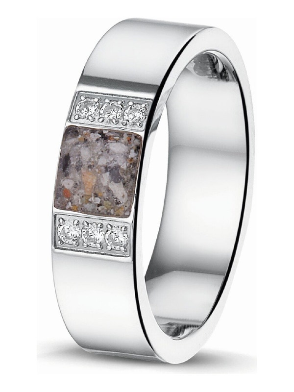 See You RS 009 Edelstalen asring met hars en zirkonia