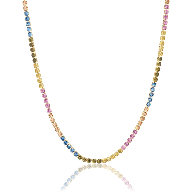 Sif Jakobs SJ-N2872-XCZ-YG Ellera Grande collier met gekleurde zirkonia