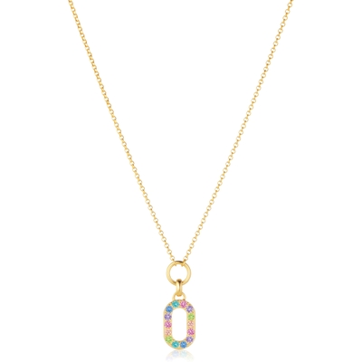 Sif Jakobs SJ-N42230-XCZ-YG Capizzi Piccolo goudkleurige ketting zirkonia