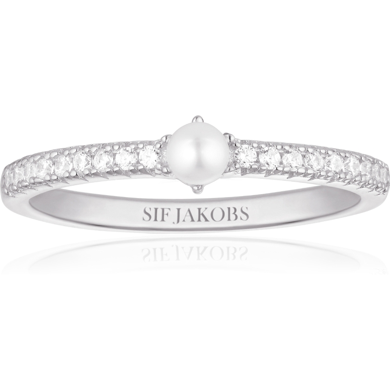 Sif Jakobs SJ-R12284-CZ-SS Ellera Perla Uno ring met parel en zirkonia