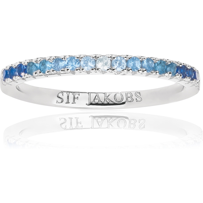 Sif Jakobs SJ-R2869-GBL Ellera zilveren ring met blauwe zirkonia