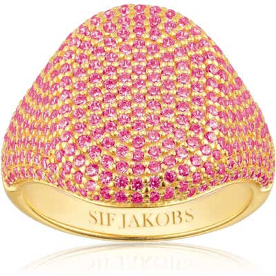 Sif Jakobs SJ-R42240-PKCZ-YG Capizzi goudkleurige ring met roze zirkonia