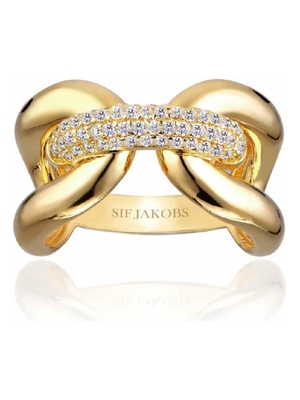 Sif Jakobs Jewellery SJ-R62016-CZ-SG Capri Tre goudkleurige ring met zirkonia