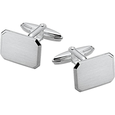 manchetknopen mat gediamanteerd zilver wit