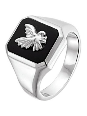 Treasure Collection TC-26080 Zilveren onix herenring