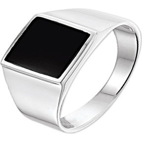 Treasure Collection TC-49059 Zilveren zegelring met onyx 10,5 mm
