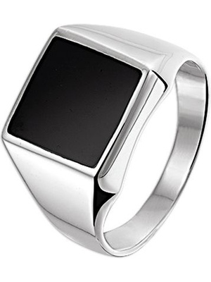 Treasure Collection TC-881593 Zilveren zegelring met onyx 15 mm