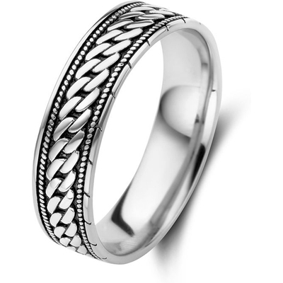 Treasure Collection 883394 Zilveren geoxideerde ring 6 mm
