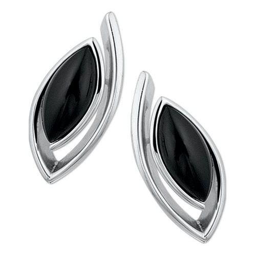 Treasure Collection TC-48861 Zilveren oorknoppen met onyx 30 mm