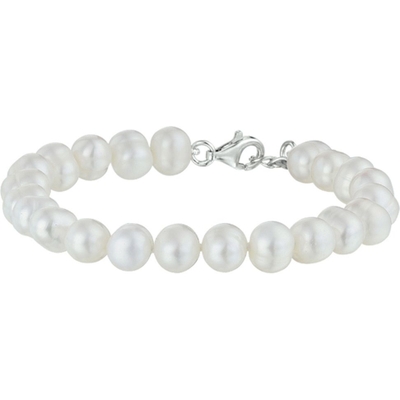 armband parel 75 mm 18  3 cm zilver gerhodineerd