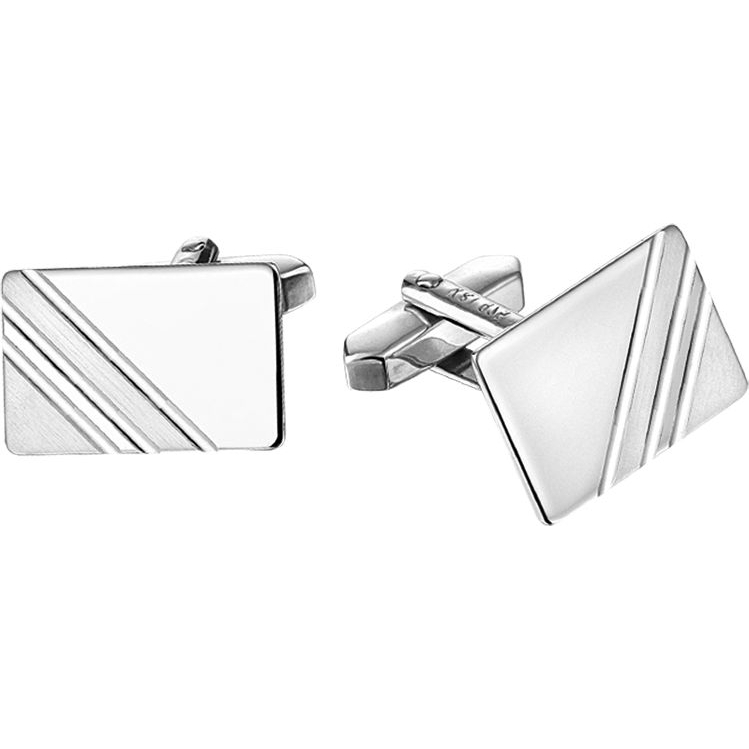 Treasure Collection 883447 Zilveren manchetknopen gediamanteerd