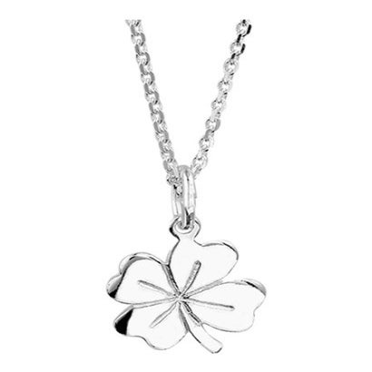 Treasure Collection TC-42643 Zilveren ketting met klaver