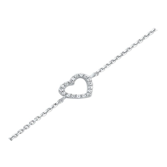 Treasure Collection TC-42773 Armband met zirkonia hart