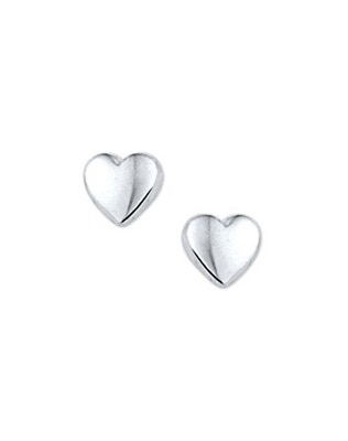 oorknoppen hart zilver gerhodineerd