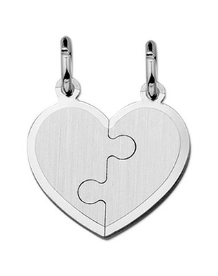 breekhartje puzzel mat zilver gerhodineerd