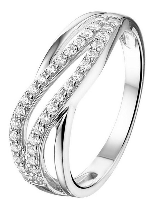 Treasure Collection TC-39957 Zilveren ring met zirkonia 7,5 mm