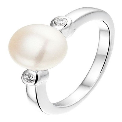 Treasure Collection TC-45119 Zilveren ring met parel C338