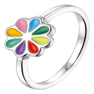 TC-46610 Kinderring zilver bloem