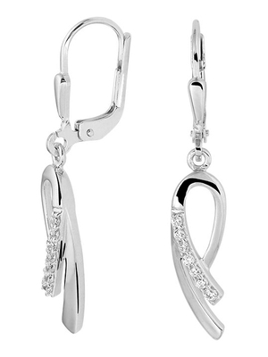 oorhangers zirkonia brisur haak zilver gerhodineerd