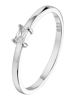 Treasure Collection TC-50962 Zilveren ring met zirkonia 3 mm