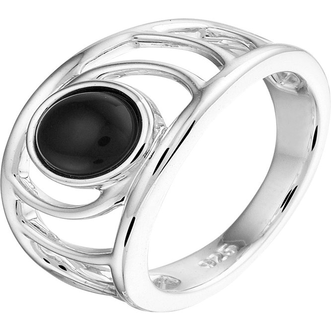 Treasure Collection L734 Zilveren ring met onyx 10,5 mm