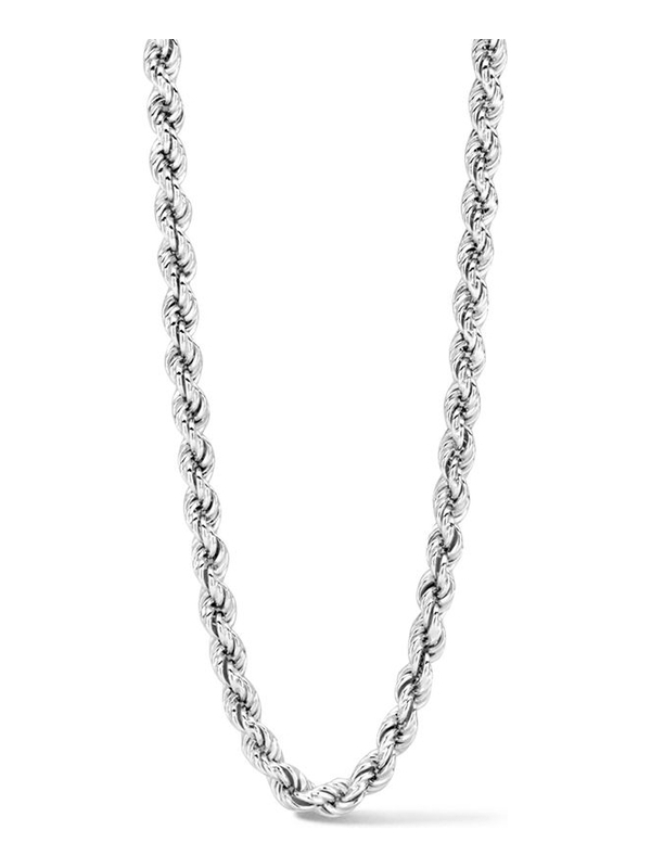 Treasure Collection N818 Zilveren koord schakelketting 4,2 mm 45 cm