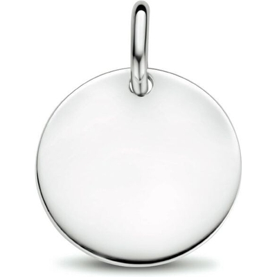 graveerhanger rond zilver gerhodineerd