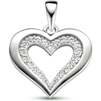 hanger hart zirkonia zilver gerhodineerd