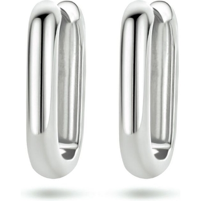 klapoorringen paperclip zilver gerhodineerd