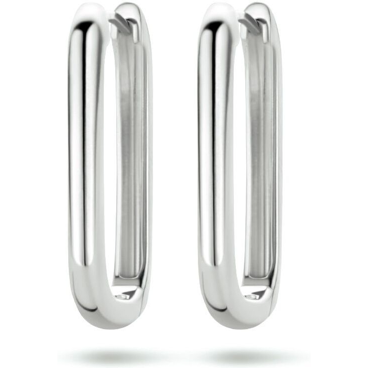 Treasure Collection 883599 Zilveren klapcreolen paperclip