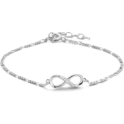 armband infinity zirkonia 155  25 cm zilver gerhodineerd