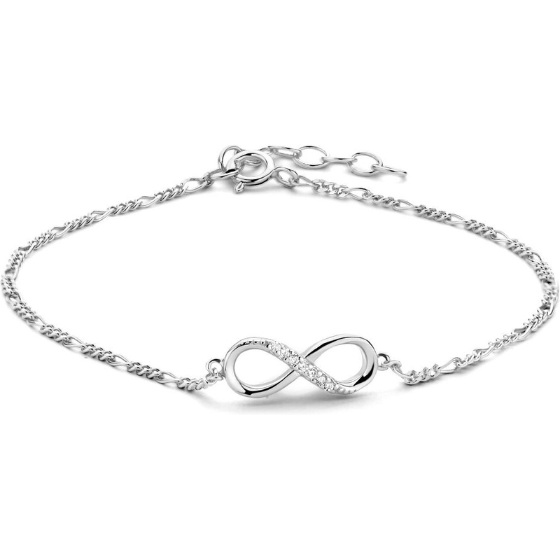 Treasure Collection 882878 Zilveren infinity armband met zirkonia