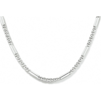 collier valkenoog met tussenstuk 24 mm 40  4 cm zilver gerhodineerd