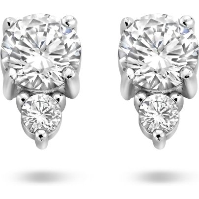 Treasure Collection 883664 Zilveren oorknopjes met zirkonia