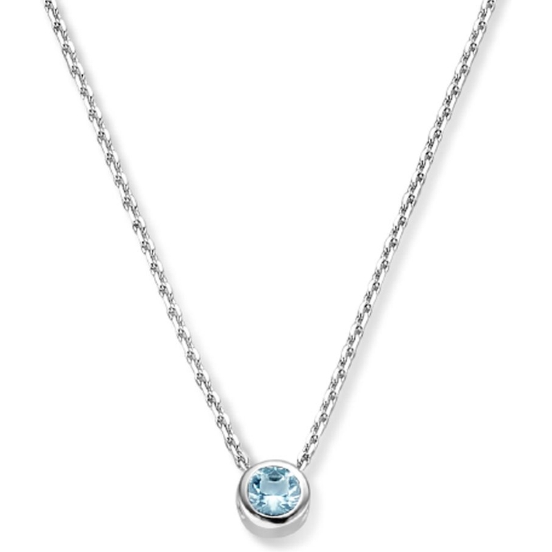 Treasure Collection 882985 Zilveren ketting met geboortesteen maart