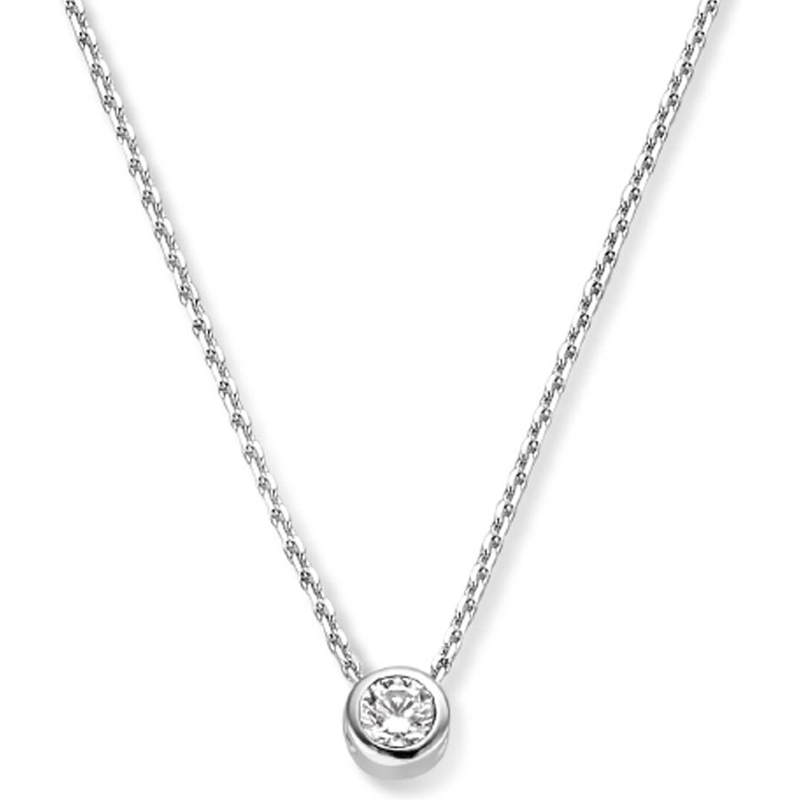 Treasure Collection 882986 Zilveren ketting met geboortesteen april
