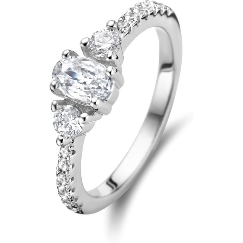 Treasure Collection 883385 Zilveren ring met ovaal zirkonia