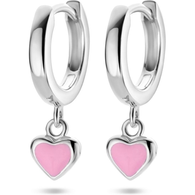 klapoorringen hart zilver gerhodineerd
