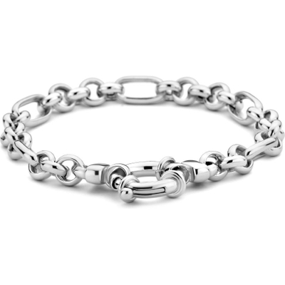 armband 195 cm 70 mm met groot springslot zilver gerhodineerd