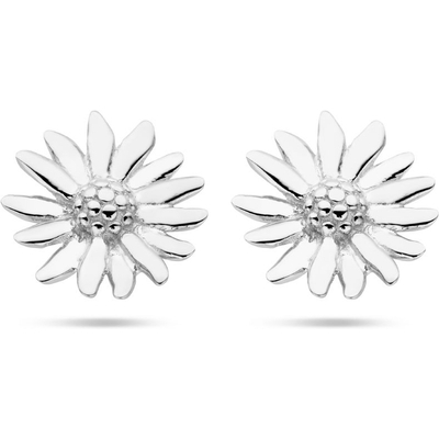 oorknoppen madeliefje zilver gerhodineerd