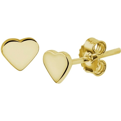 Treasure Collection 882687 Goudkleurige oorknopjes hartje