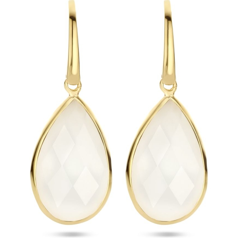 Treasure Collection 882655 Goudkleurige oorhangers met 12,60 ct agaat
