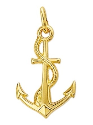 Treasure Collection TC-34689 Gouden anker 22,5x14,5 mm