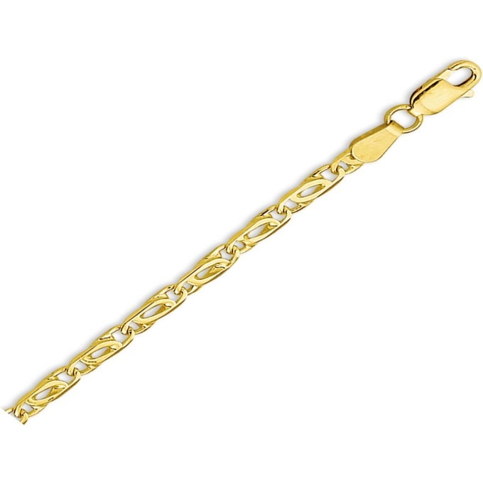 Treasure Collection TC-882086 14k gouden valkenoog schakelketting 3,3 mm