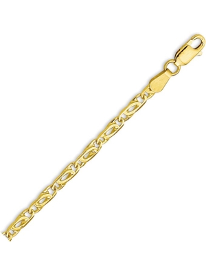 Treasure Collection TC-882086 14k gouden valkenoog schakelketting 3,3 mm